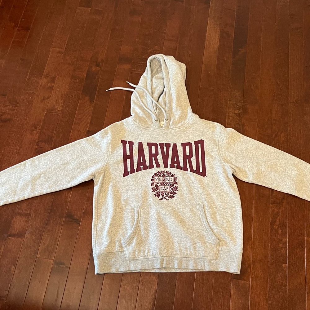 Small Grey Harvard Hoodie Authentic Sweatshirt